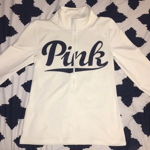 PINK half zip pullover